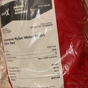Supreme nylon water shorts Brand new with all tags and original packaging.